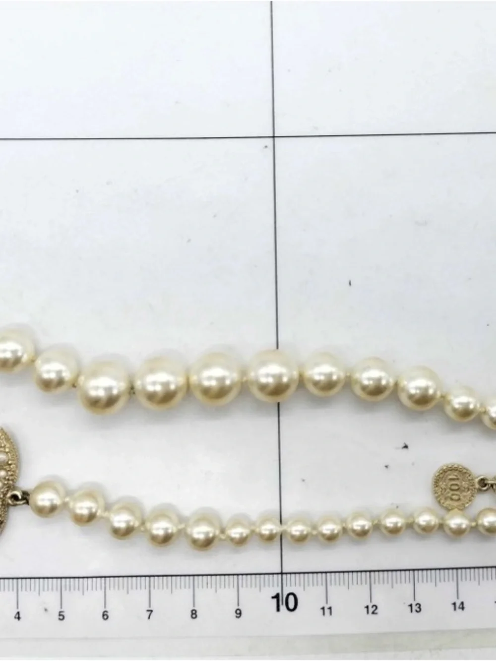CHANEL F16V Coco 100th Anniversary Pearl Crystal CC Necklace 100% Authentic